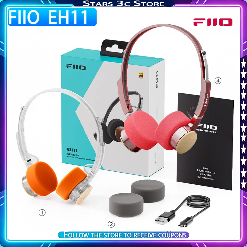 

Беспроводные игровые наушники FiiO EH11 Retro Over-Ear с полуоткрытым акустическим дизайном и специально настроенным звуком для киберспорта
