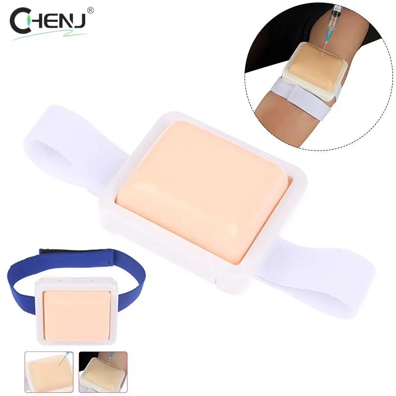 Wearable Intravenous Intramuscular Injection Training Pad IV Injection Practice Pad Venipuncture Training Injection Simulation