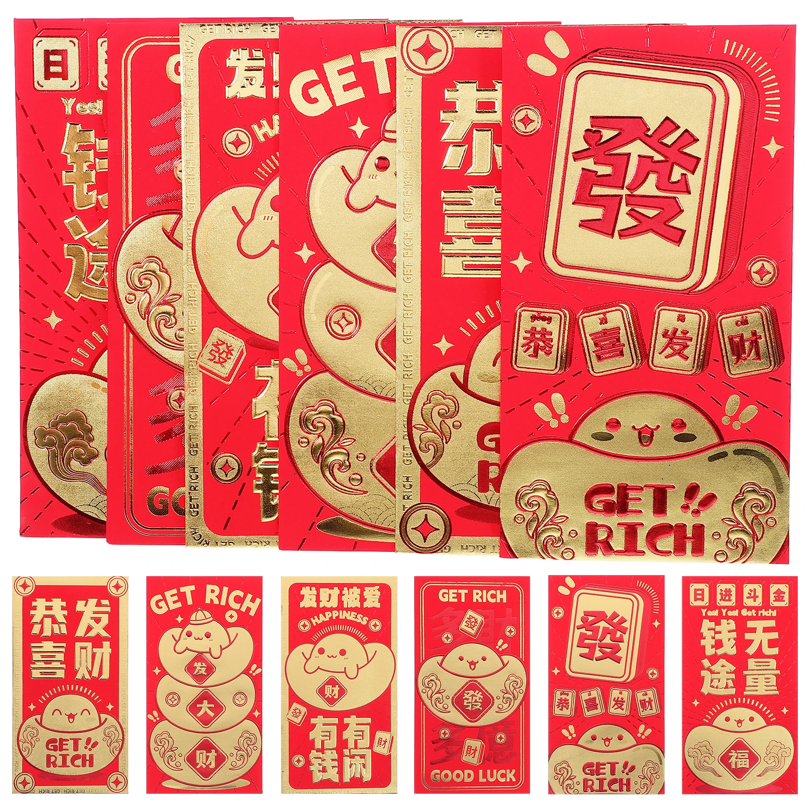 

24pcs Snake Zodiac Red Envelopes Chinese New Year Lucky Money Bags Cash Cash Envelopes For Money Packets Family Gifts