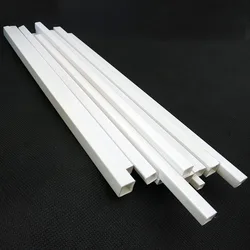 250mm Length White Hollow ABS Square Tube Plastic Tube DIY Handmade Model Accessories 3*3mm-10*10mm