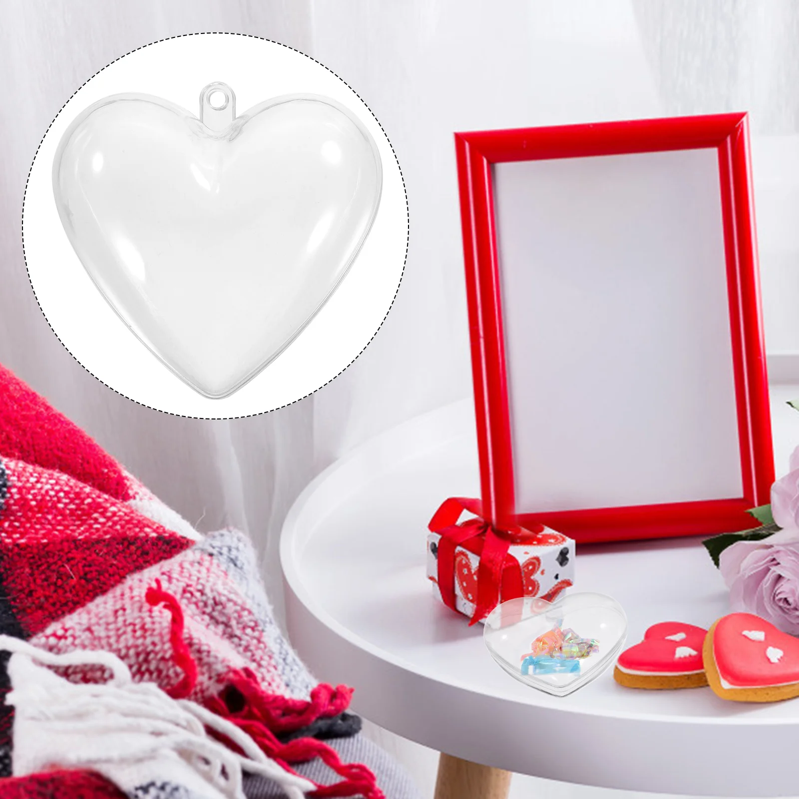 Heart Shaped Bath Molds Christmas Clear Ornaments Balls Boxdiy Cake Pops