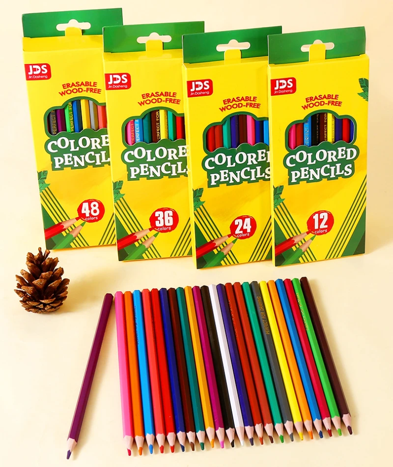 12/24/36/48 Farben Ölige Buntstifte Sechseck Holzgriff Set Künstler Malerei Zeichnung Skizze Kunst Design Student Lieferungen