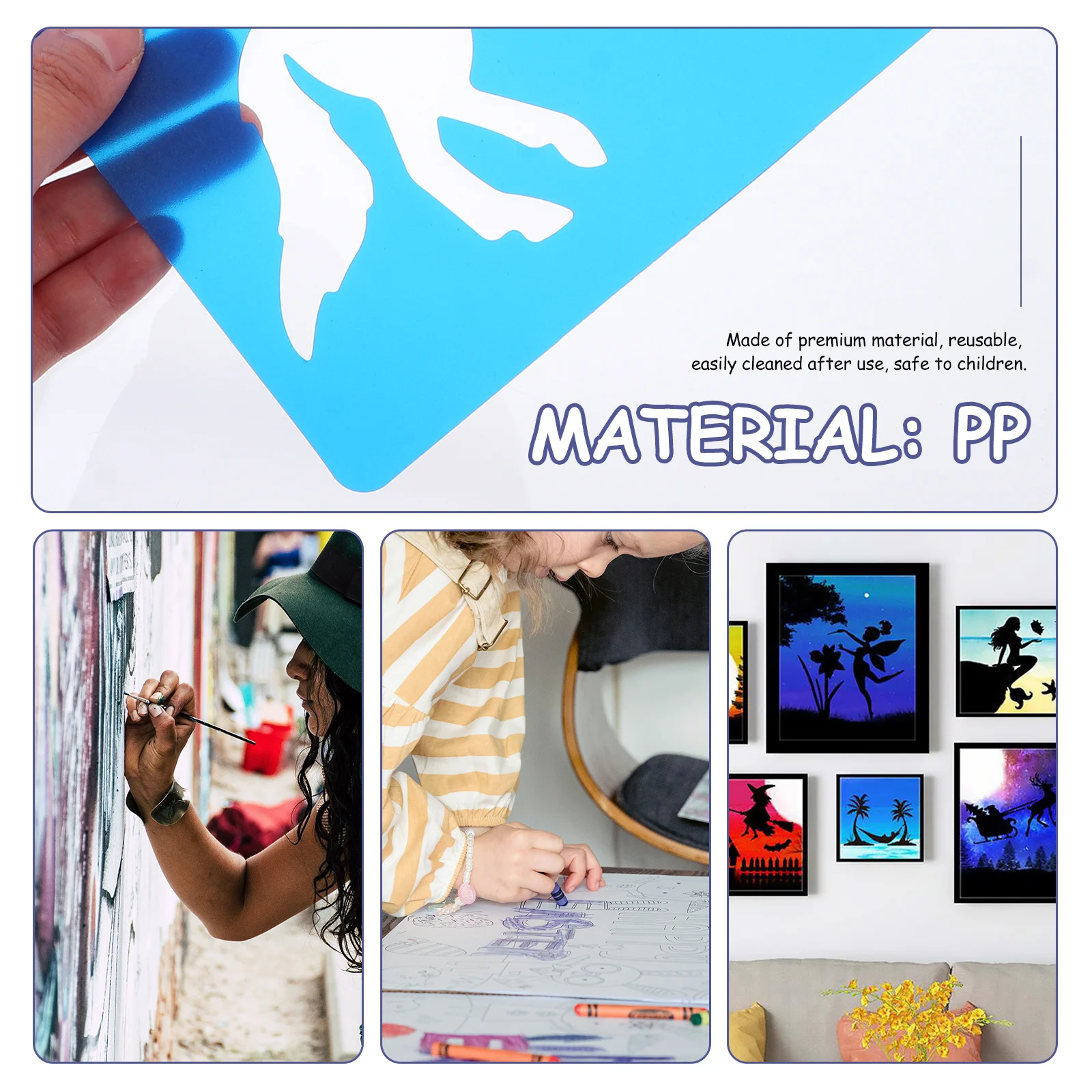 

Animal Hollow Templates Cartoon Stencils For Kids Diy Crafts Reusable Pp Stencils Painting Supplies School Projects