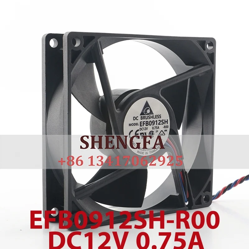 3-wire server High air volume chassis Delta 5V 24V 48V DC 12V 0.75A EFB0912SH cooling fan AC EC 9025 90X90X25MM 9CM Double ball