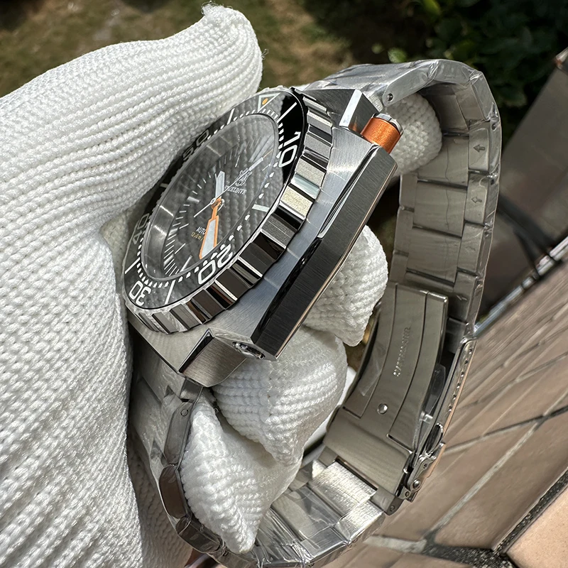 Мужские дайверские часы STEELDIVE, 48 мм, автоматические механические наручные часы, 120 бар, BGW-9, светящийся сапфир, NH35, керамический безель