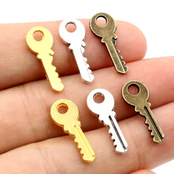 19x7mm 30pcs Gold color Bronze Antique Silver Plated Key Handmade Charms Pendant:DIY for bracelet necklace