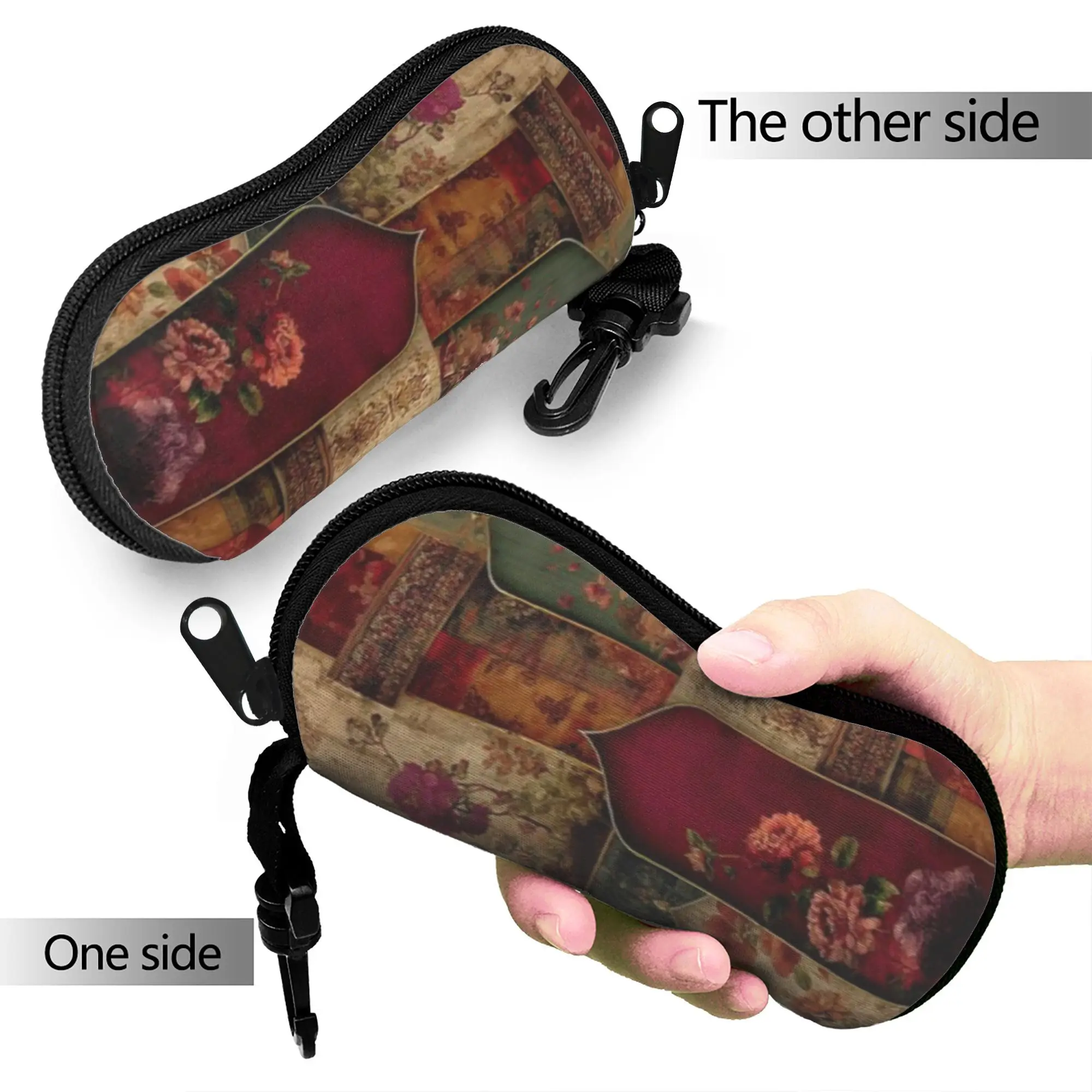 Retro Bohemian Woven Pattern  Glasses Case  Zipper Sunglasses Pouch Soft Travel Eyeglass Protector Male Female Eyewear Storage