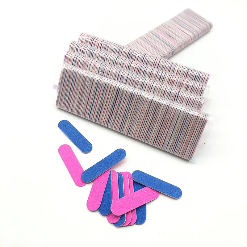 100 pcs random colour  mini wooden emery board wood nail file  nail art tool  manicure tool  240/240