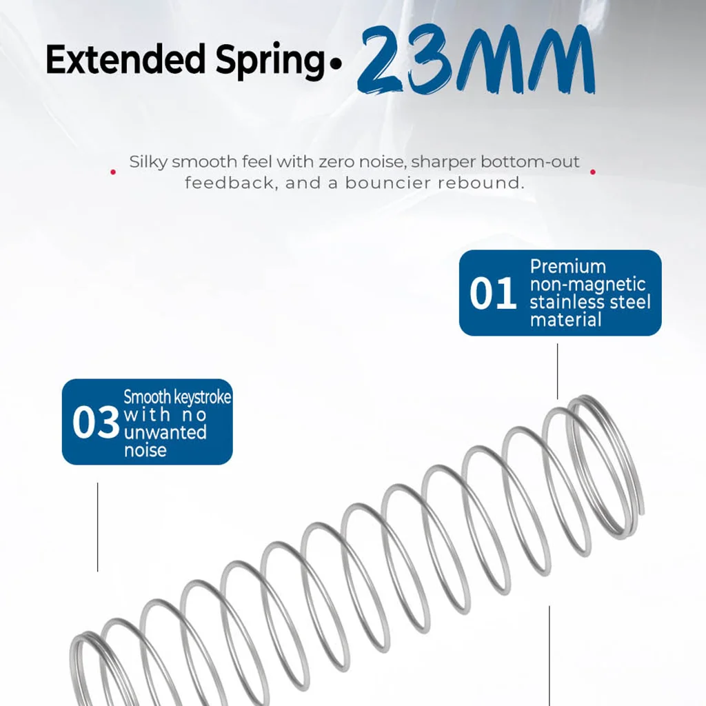Unionwell Hunyuan التبديل المغناطيسي RGB الخطي N52 لوحة المفاتيح الميكانيكية المغناطيسية ATK 68 RX مشحم RT0.001 23 مللي متر مفاتيح الربيع