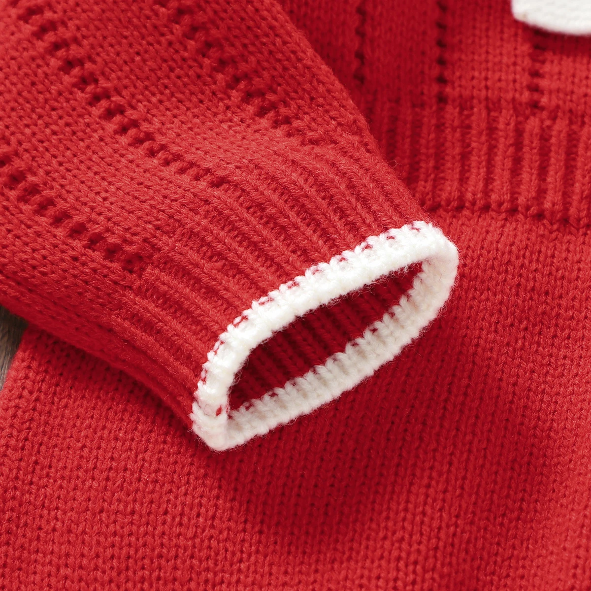 Baby Bodysuits Knitted Infant Kid Clothing Fashion Solid Tie Overalls 0-18M Newborn Girl Red Jumpsuit Long Sleeve Autumn Rompers