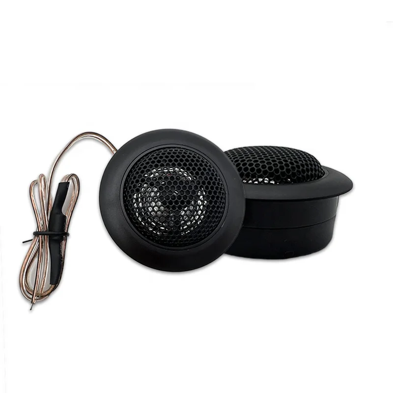 スーパードーム 12V 4Ω 25mm カー用ツイーター ブラック アイアン/メタル カーステレオツイータースピーカー ピーク120W 高性能