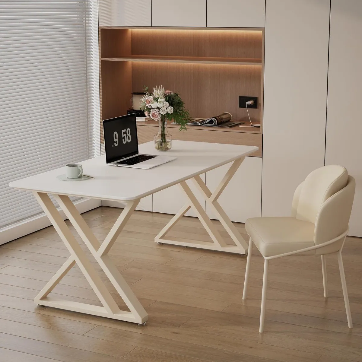 Cream Wind Slate Desk Computer Desk Modern Simple Bedroom Study Table Household Student Rectangle