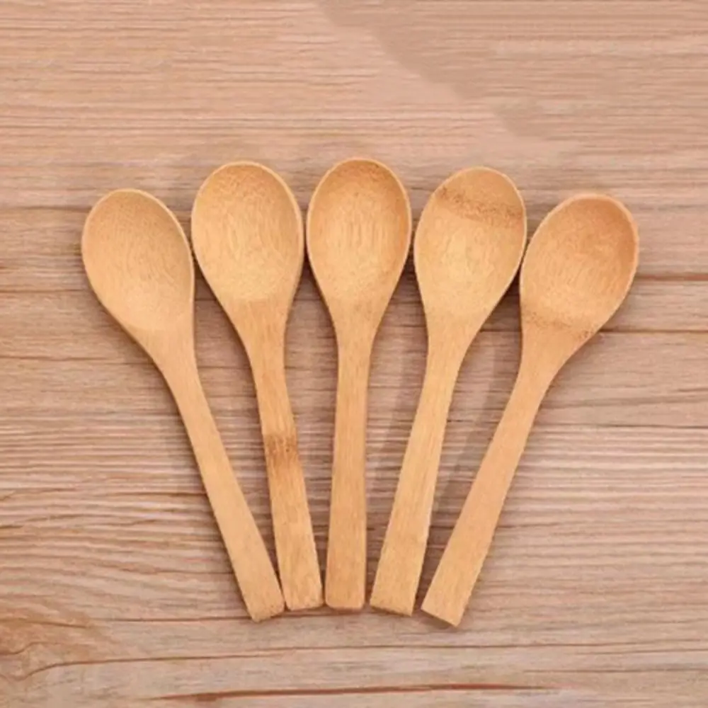 Bamboo Spoon Honey Tea Spoon Bamboo Honey Teaspoon Tableware Condiment Tool For Jam Salt Sugar Ice Cream Kitchen Utensils 1pcs