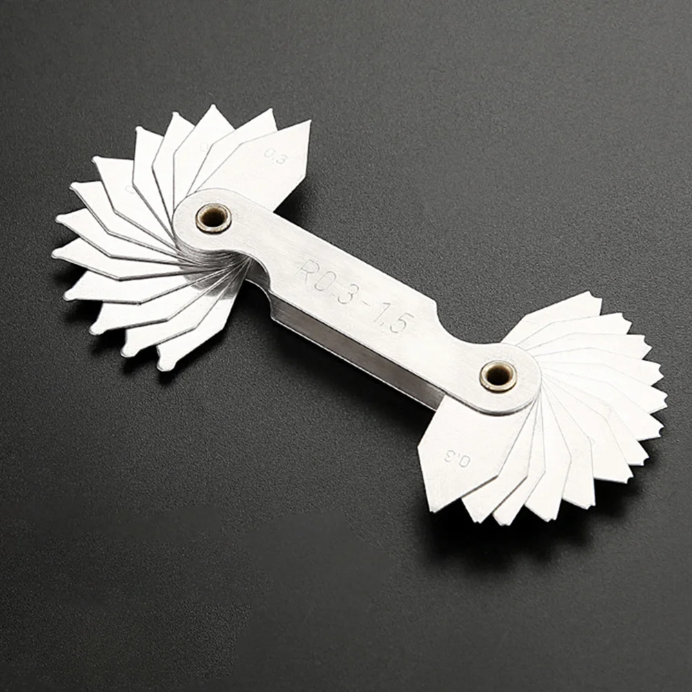 

2 Pcs Arc Template Concave Convex Gap Measuring Tool Portable Radius Fillet Gauge Meter Die Maker Degree Stainless Steel