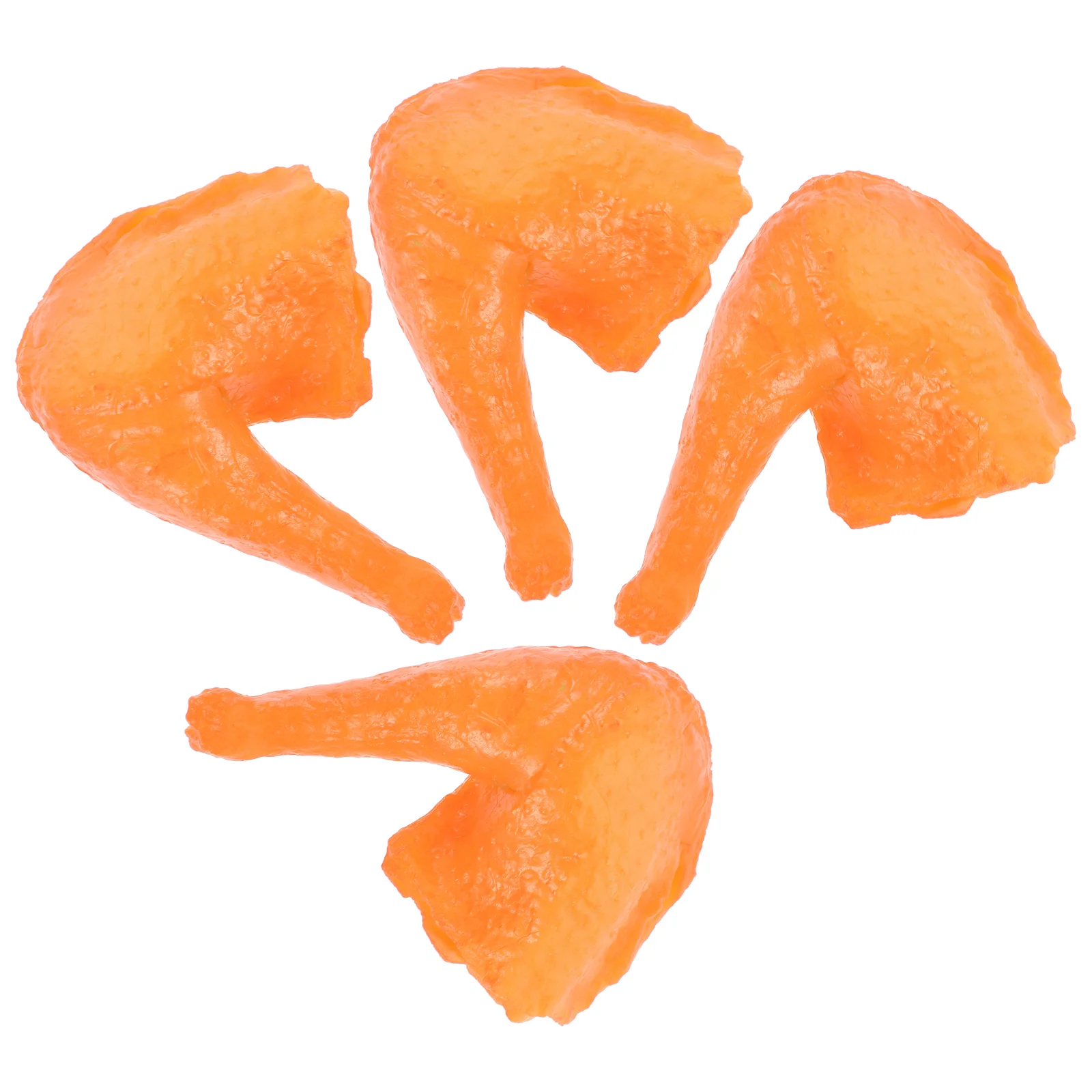4 Pcs Realistic Simulation Chicken Legs Artificial Drumstick Food Model Fake Decor Toy Faux PVC Imitated Fried Chicken Photo