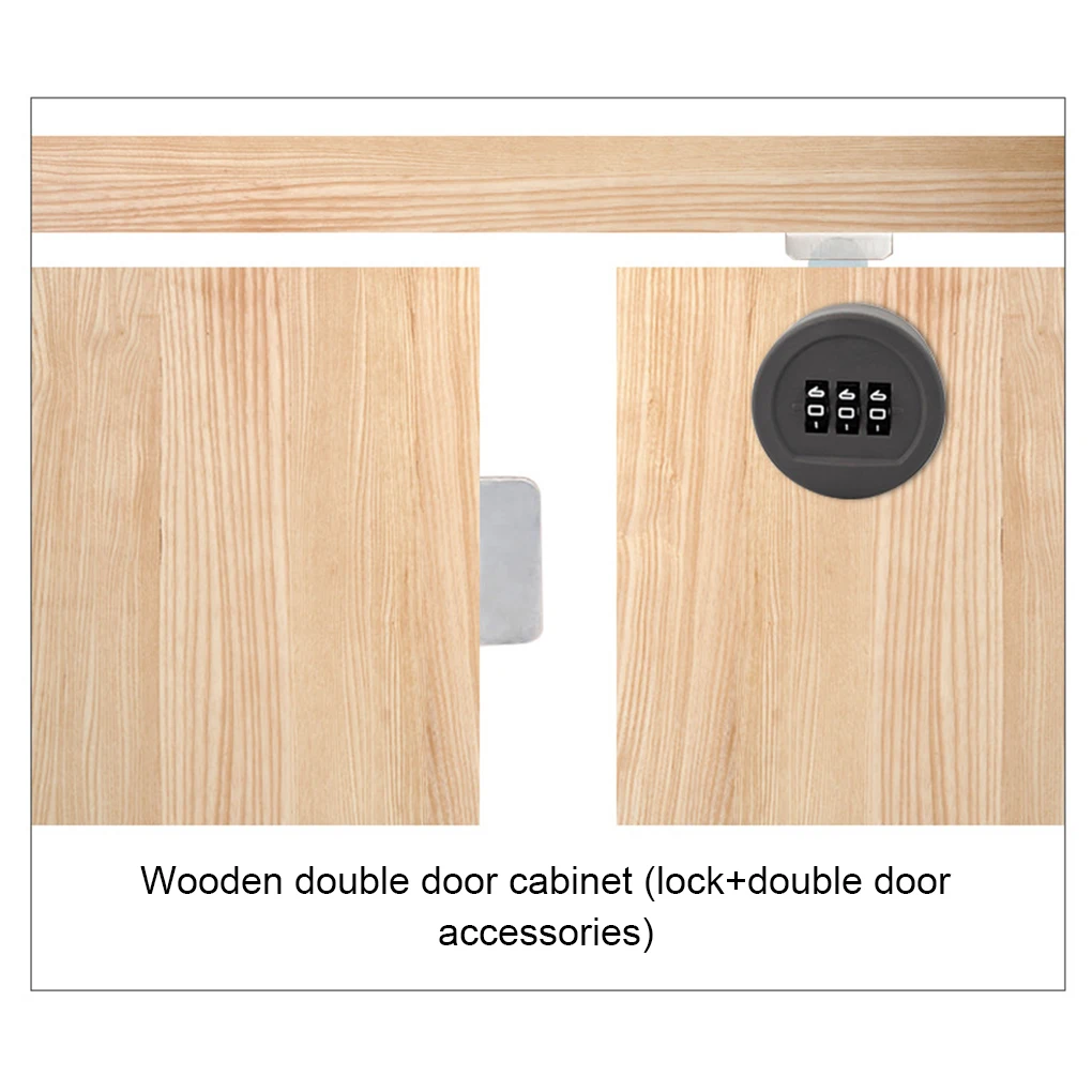 قفل خزانة موثوق، حل أمان طويل الأمد 2 · سهل التركيب، قفل درج، قفل صندوق البريد، 30 مم، أسود