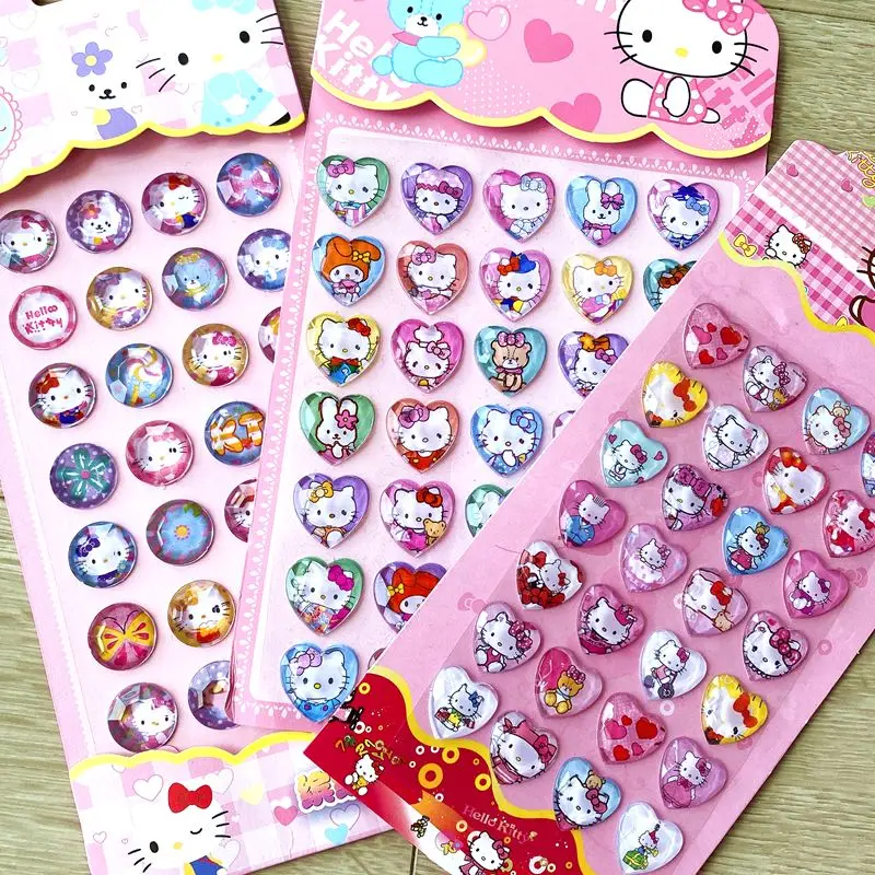 

Sanrio Anime Cartoon HelloKitty 3D Big Crystal Diamond Stickers Cute Mobile Phone Case Water Cup Guitar Decoration Stickers