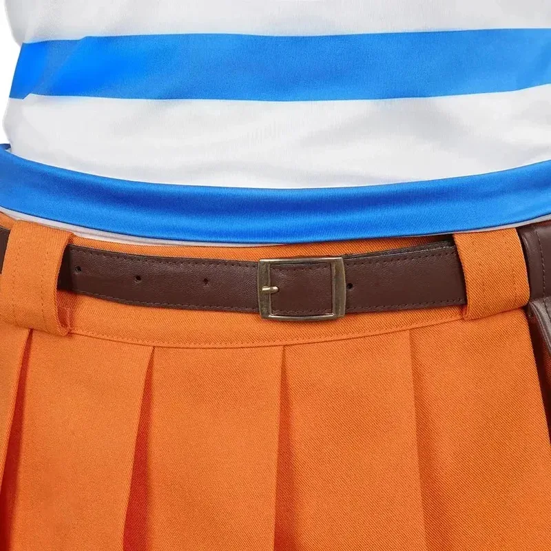 Nami Cosplay Fantasy Tops Skirt Belt Anime Live Action TV One Costume Disguise Adult Women Cosplay Roleplay Outfit