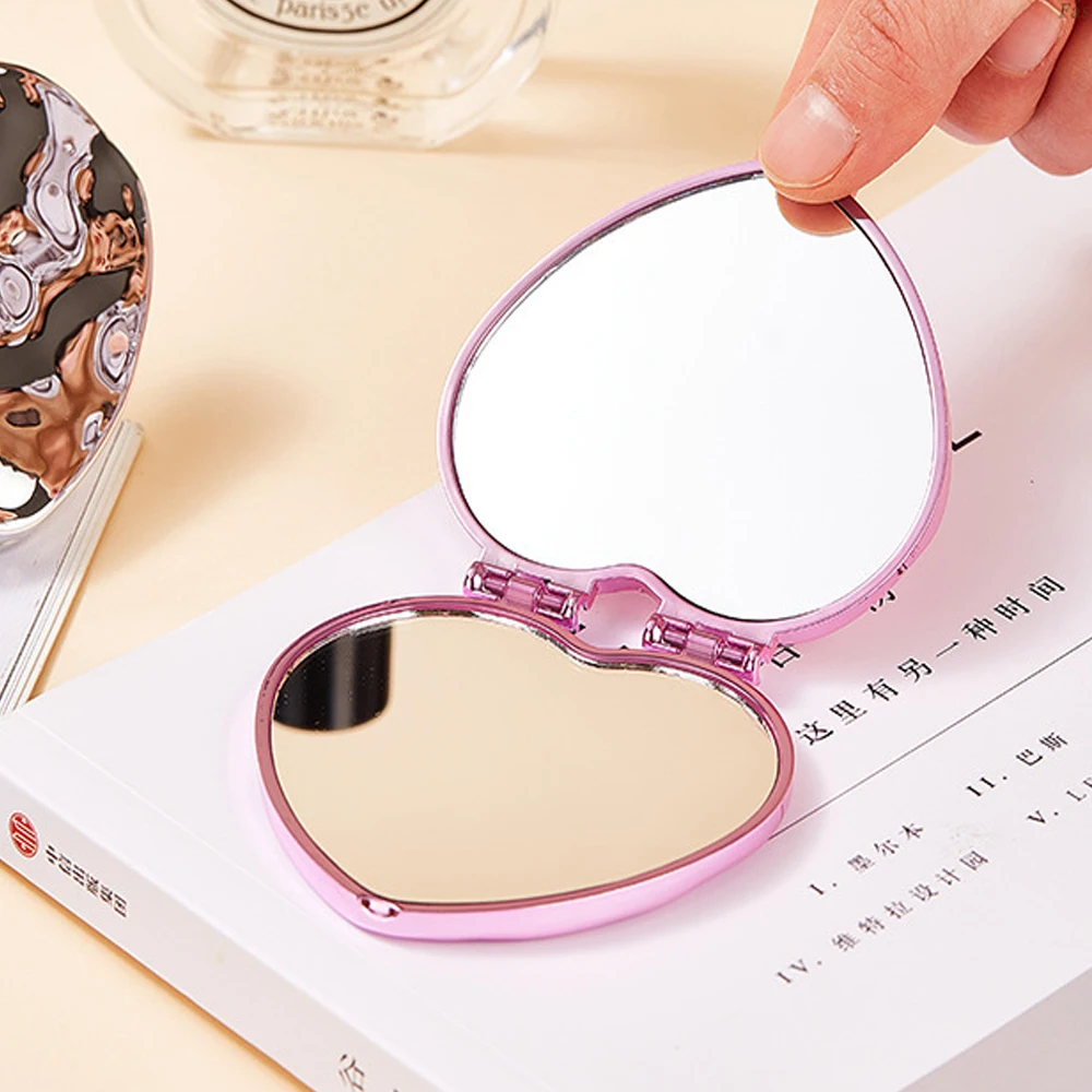 Travel Makeup Mirror Portable Mini Handheld Mirror Pocket Makeup Mirror High-Definition For On-The-Go Travel Everyday Touch-Up
