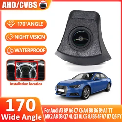 HD 1080P CCD Night Vision Waterproof Night Vision Vehicle Logo Mount Front View Camera For Audi A1 A3 A4 A5 A6 A7 A8 Q3 Q5 Q7