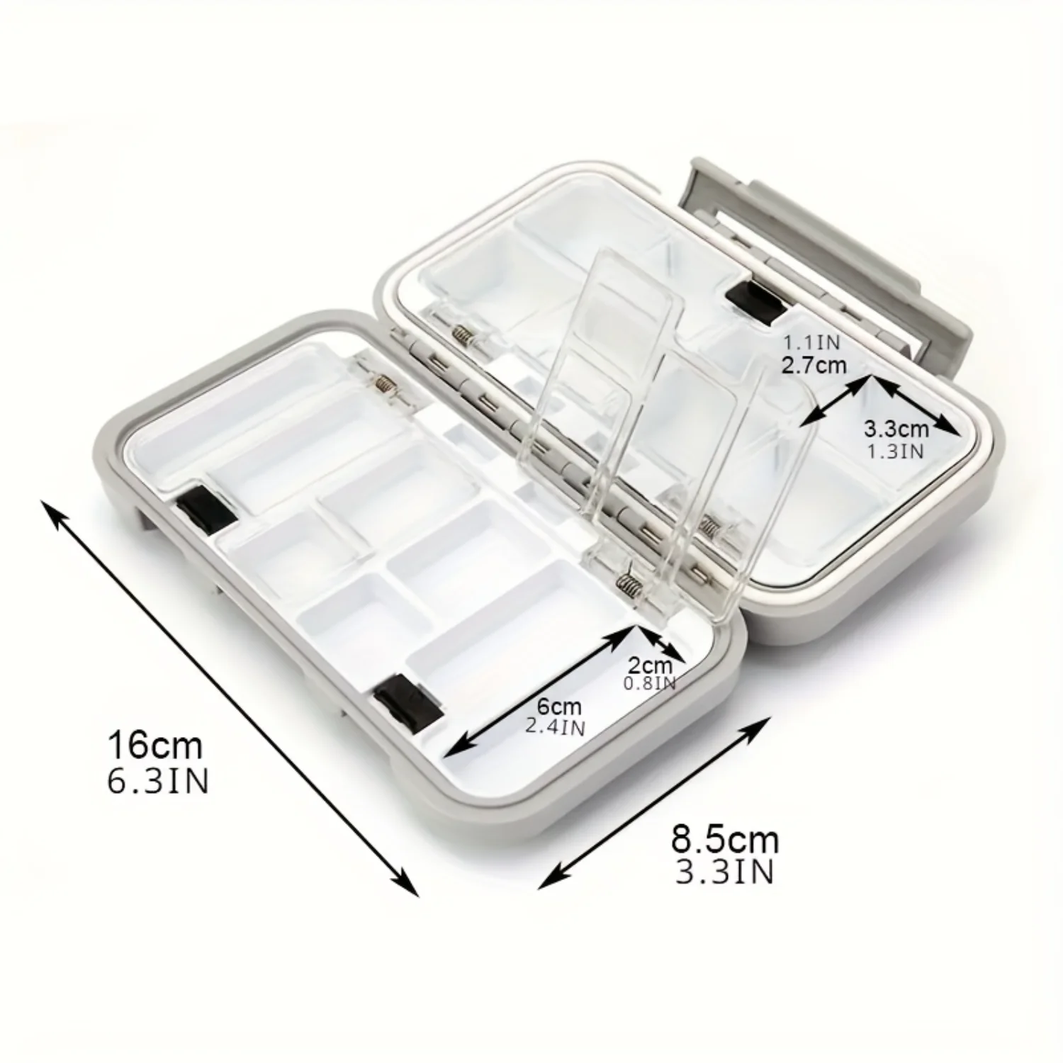 Travel Pill Organizer - Secure Medication in Independent Grids for On-the-Go Convenience