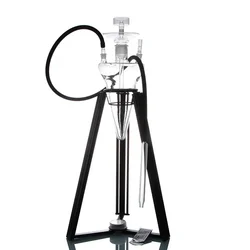 Wholesale Big Smoking Lounge Hookah Clear Mushroom Design Jellyfish Shisha Triangle cone Hookah With Metal Stand Rack