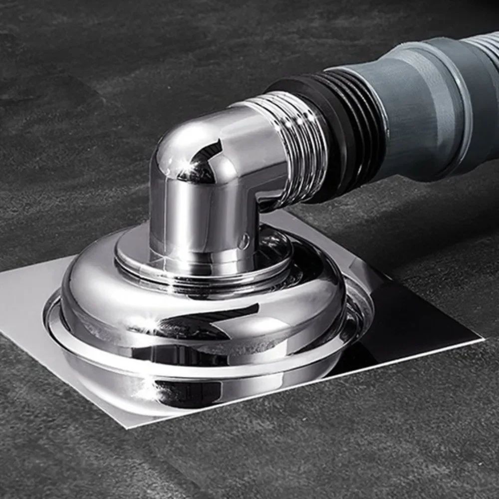 Anti Backflow Washing Machine Floor Drain Anti-overflow Anti-odor Drain Tee Deodorant Connector Sealing Dual Use