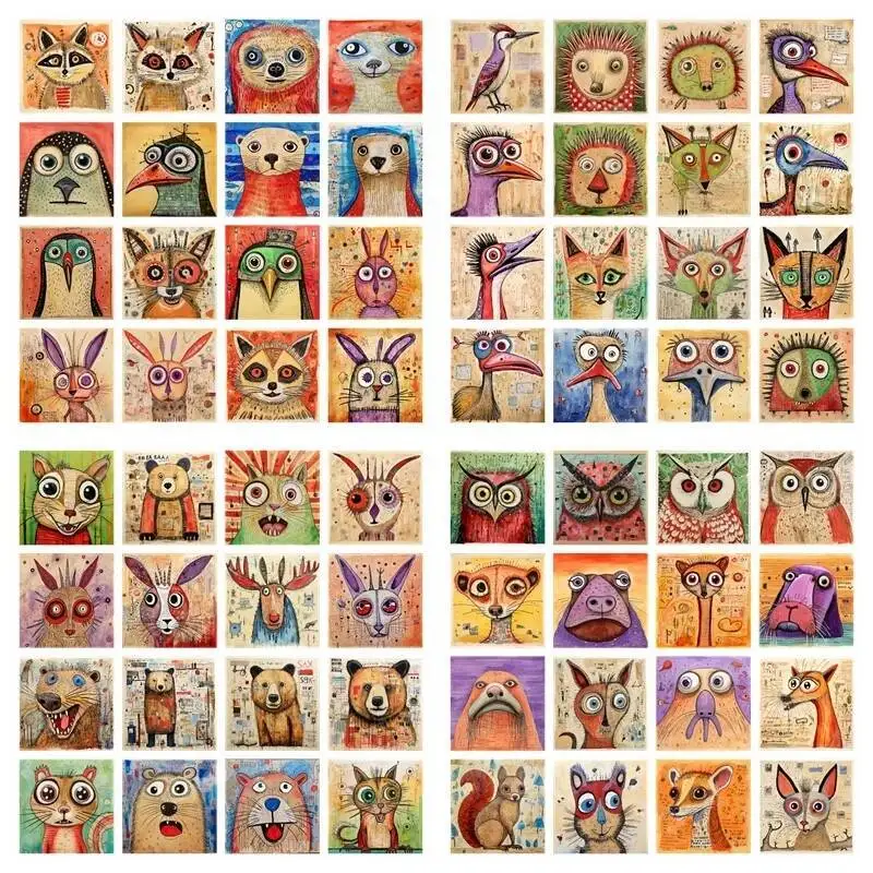 Cute cartoon animal illustrations Heat Transfer Vinyl Iron On Stickers for Doll Clothes T-shirt DIY Craft Decoration
