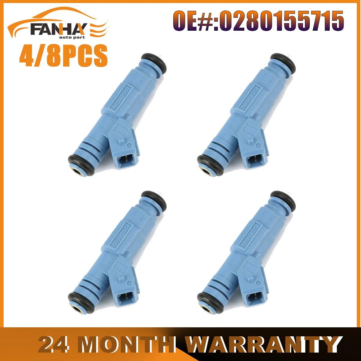 

4/8x Fuel Injector 0280155715 0280150947 0280150965 For Ford E-250 F-350 7.5L 1991 - 1996 MUSTANG 5.0L Econoline F-Super 5.0L