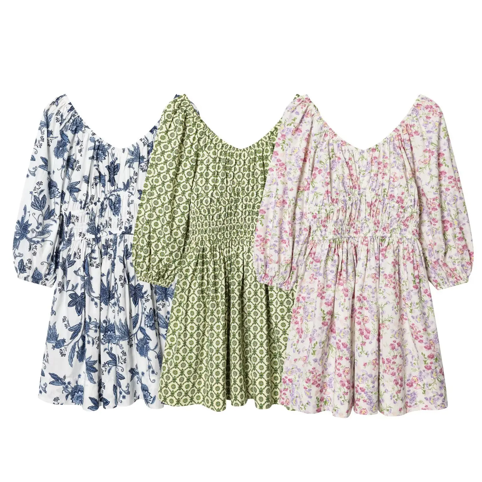 

Withered 2026 Fashion Flower V-neck Trumpet Skirt Cotton Dress Woman Clothes Dress Elegant Party Dresses Vestidos Women's Dress