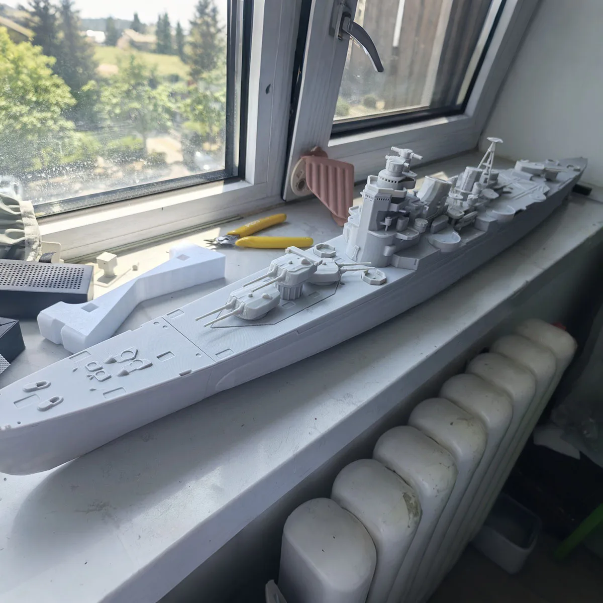 RC Boat 1/200m Myoko Heavy Cruiser Remote Control Boat 100cm High-Precision 3D Printed RC Schiffe Model Kit Ship Toy