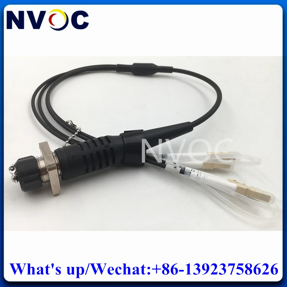 

4Core,Black TPU/LSZH Jakcet Cable,L:50/100CM,MM OM1 62.5/125 OM3-300 ODC Square Type (Female) to LC/UPC Armored Fiber Patch Cord