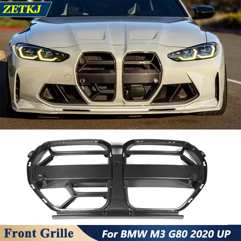 

Dry Carbon Fiber Auto Front Kidney Grille Custom Made Car Grills for BMW G80 M3 & G82 G83 M4 2021 With ACC-2022