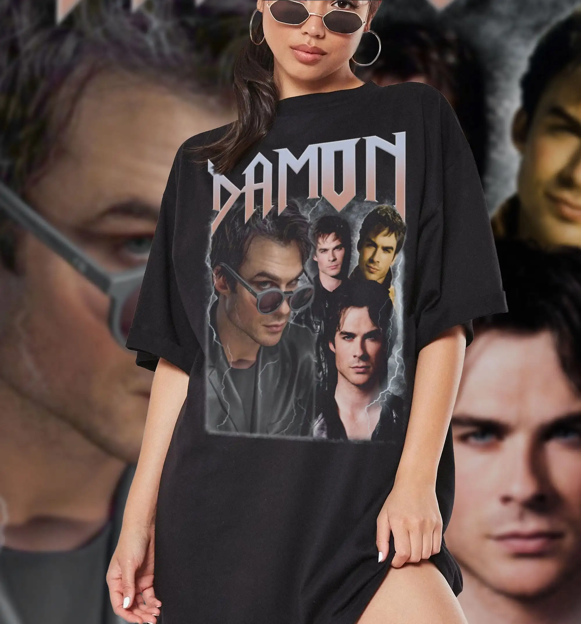 Retro Damon Salvatore T Shirt SweaT Merch Diares