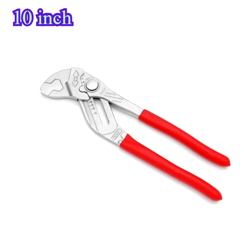 

10‘’ Multifunctional Adjustable Wrench Press Pliers Large Opening Plumbing Household Tools Eagle Beak Water Pipe Pliers Clamp