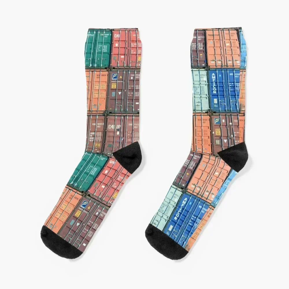 For the Love of Shipping Containers Socks Argentina designer brand Designer Man Socks Women's