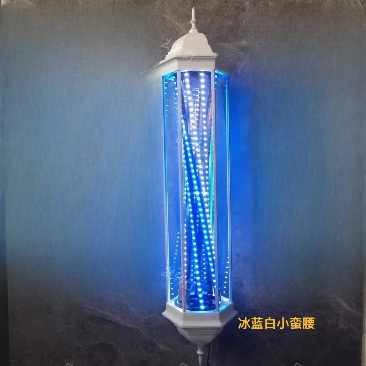 Barbershop rotary lights super bright energy-saving LED outdoor waterproof hairdresser wall mounted hexagonal retro palace waist