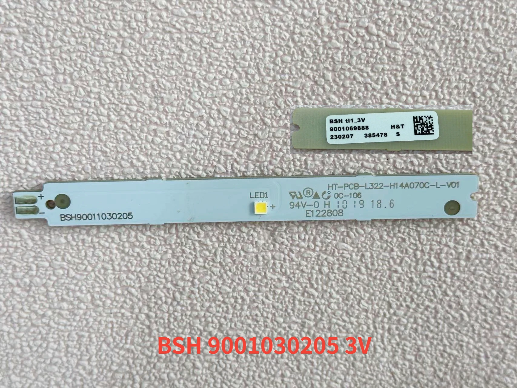 BSH 9001030205 9001069888 3V Refrigeration Lighting LED Strip For Siemens Bosch Refrigerator Parts