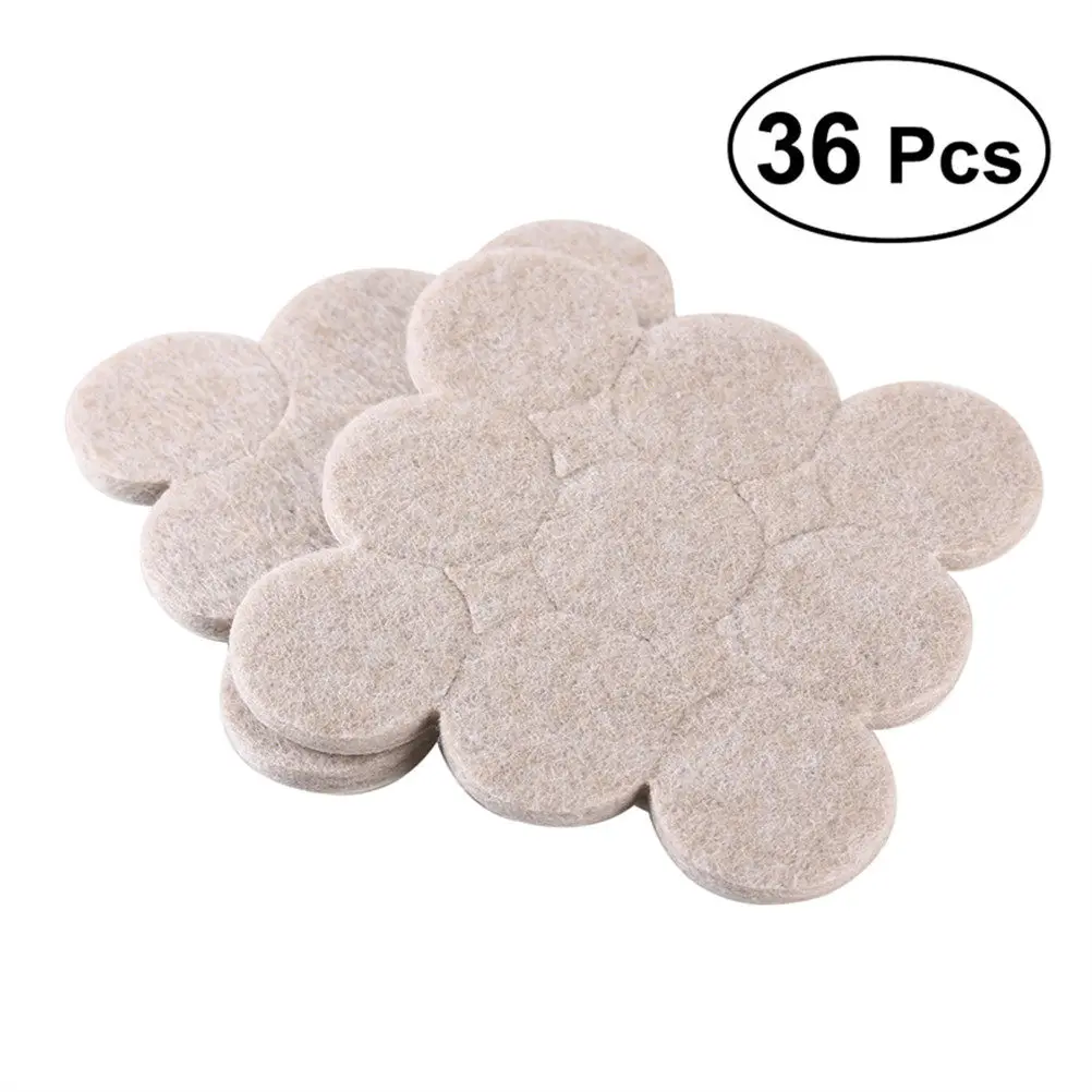 36Pcs Table Chair Floor Protector Heavy Duty Round Felt Pads 2.7cm Diameter Scratch Resistant Furniture Protectors