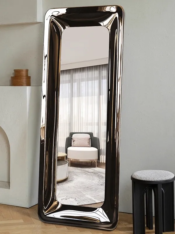 Modern Light luxury Artistic Creativity Design High Definition Full-Body Mirror Bedroom Exquisite Advanced Change Clothes Mirror
