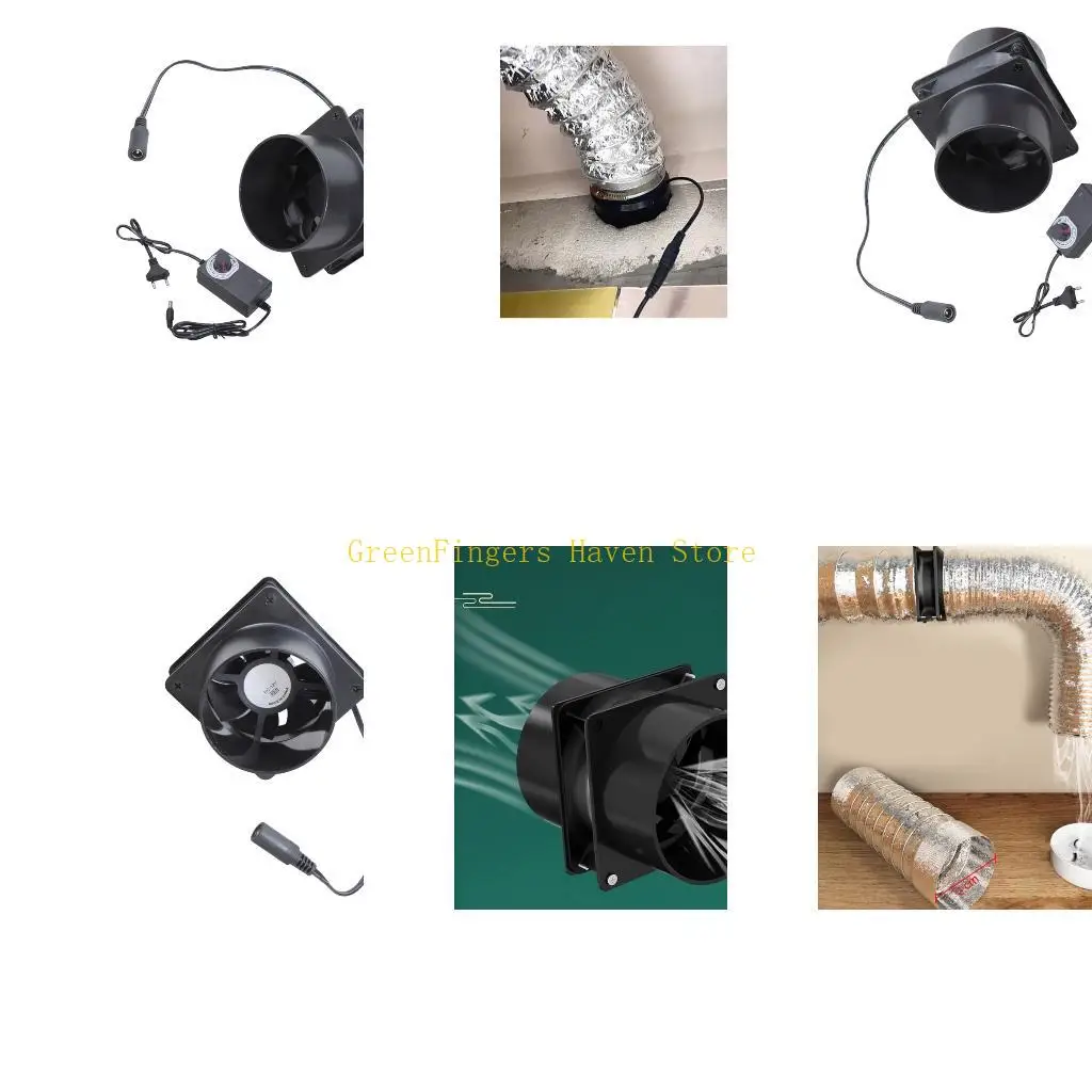 F68D Quiet 4500RPM Air Blower Exhaust Fan For Plant Tent And Workshop Ventilation