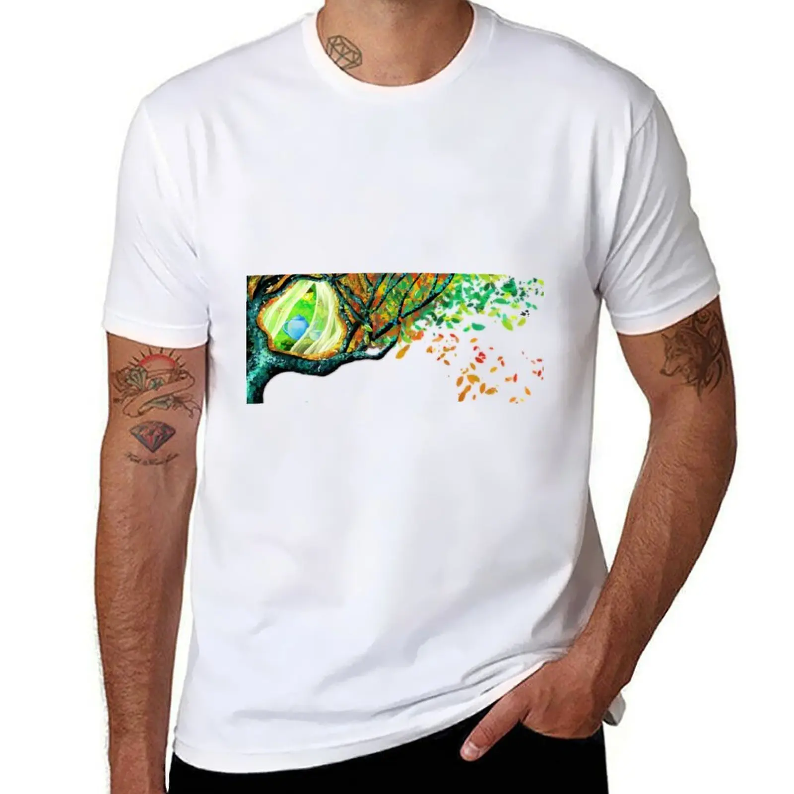 

Tree tea house T-Shirt man t shirt cotton high quality men t shirt cotton 100% cotton t shirt pack T-Shirt