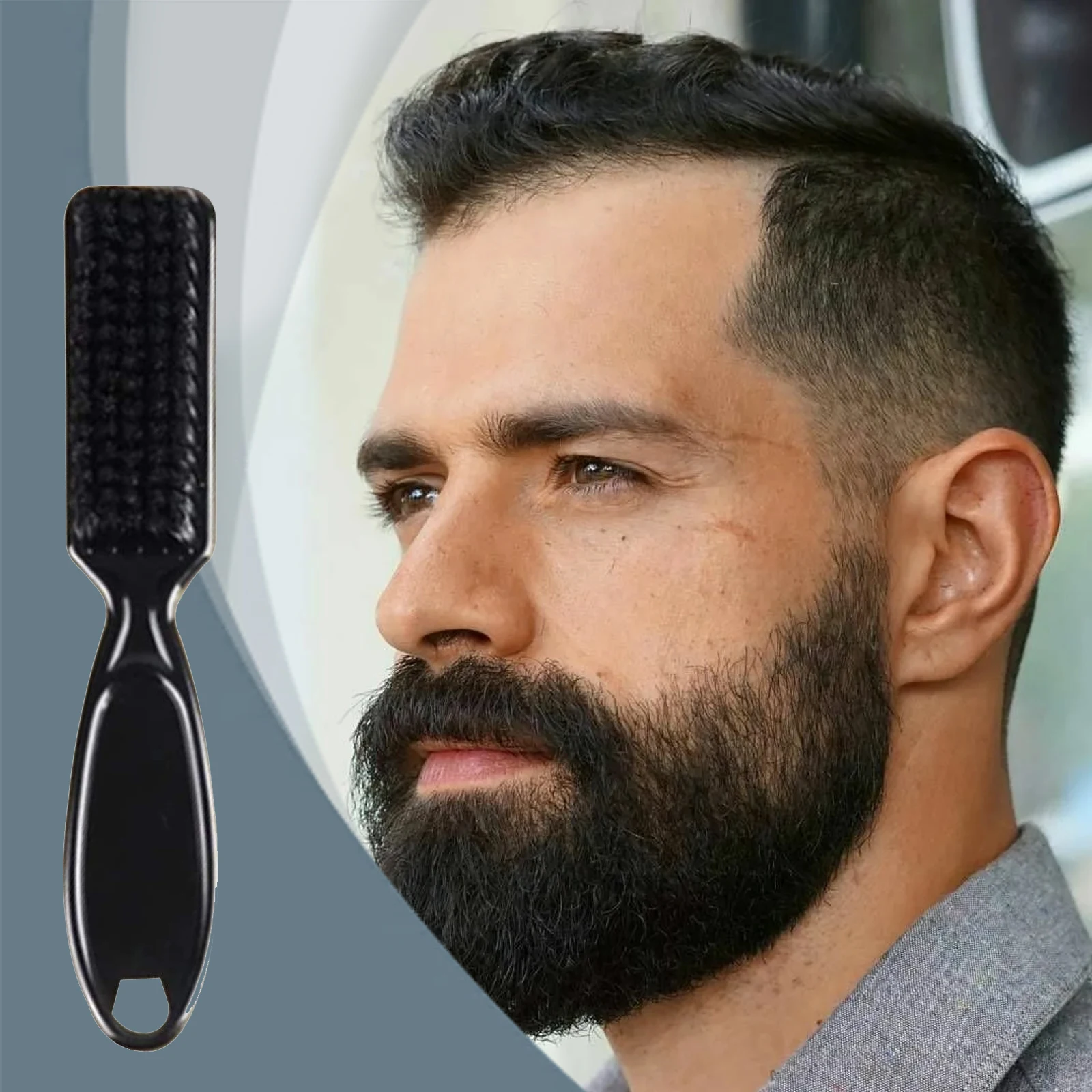 Beard Brush Man Personalized Style Anti Static Cleaning Brush Beard Comb Professional Shaving Tools for Men Boar Bristle Comb