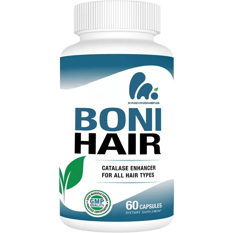 

Добавка BoniHair Catalase, поддерживает молодые волосы — содержит Saw Palmetto, биотин, Fo Ti, капсулы PABA-60