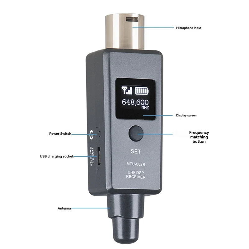 B04B-Microphone Wireless System Micphone Wireless Transmitter UHF Transmitter Receiver Mi Line For Dynamic Condenser