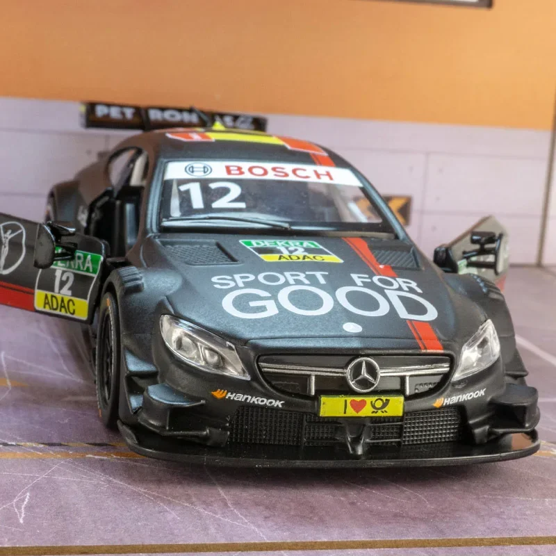 1:32 C63 M4 DTM modello di simulazione di auto sportive in lega tirare indietro giocattoli per bambini collezione di licenza genuina regalo fuoristrada