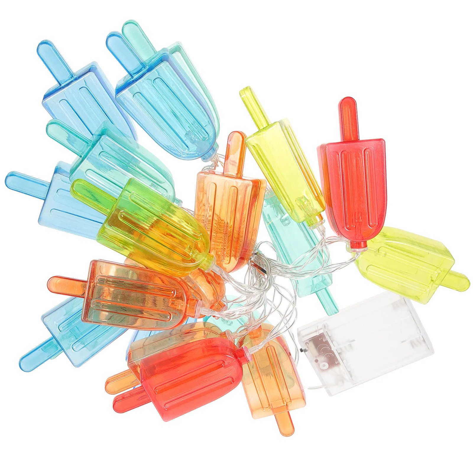 احتفالي الآيس كريم ضوء ديكور البلاستيك قلادة لحديقة ديكور المنزل حفلة تخطيط الدعامة سلسلة ضوء الآيس كريم المعلقات #2