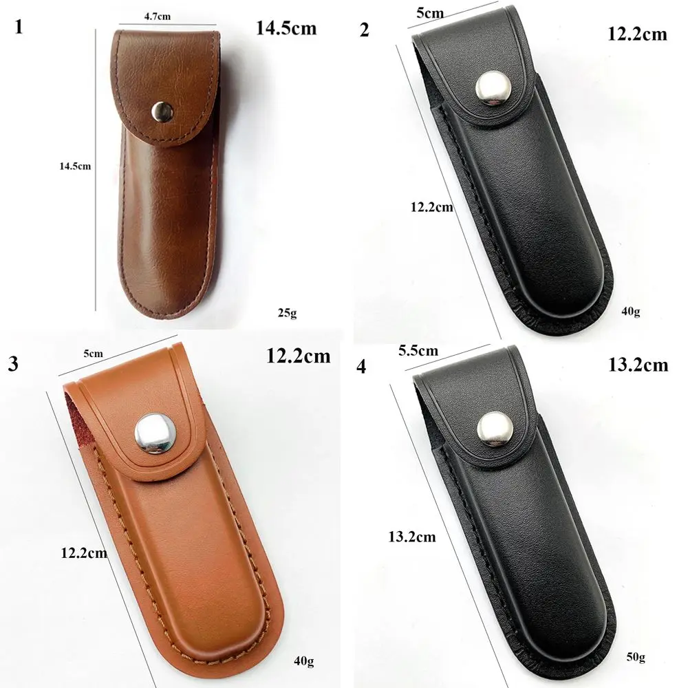 5 Styles Fold Knife Scabbard Tool Flashlight Belt Loop Case Holder Leather Sheath Pocket Hunt Camp Outdoor Carry Equipment
