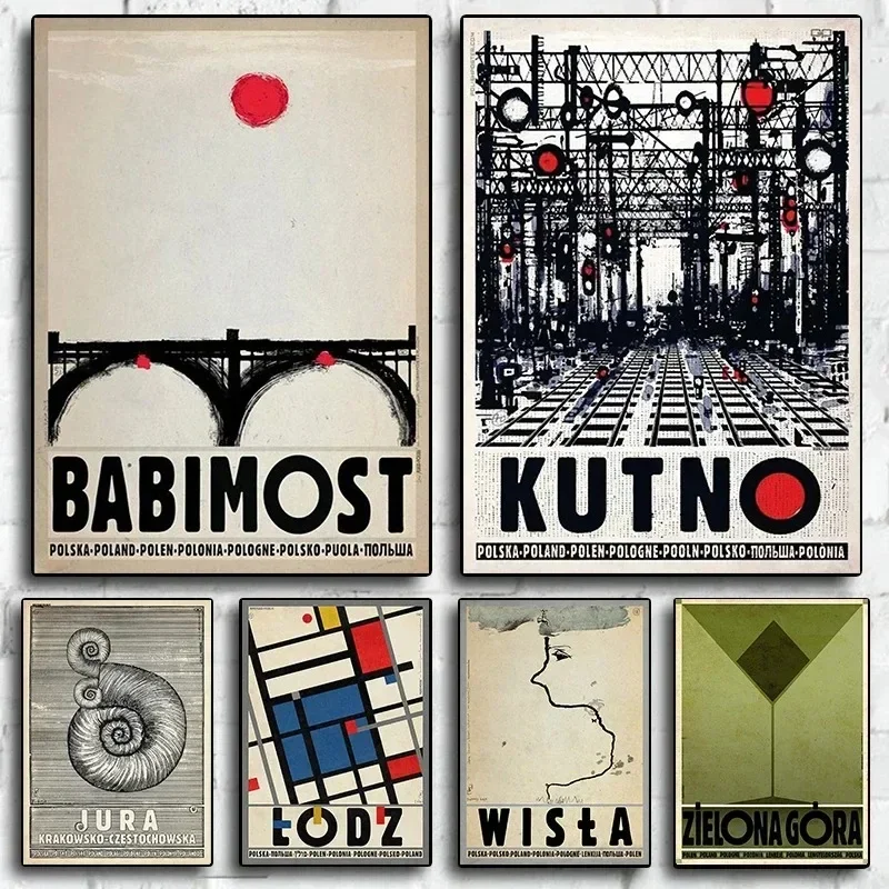 Retro Original Poland Local Pictorial Babimost Podhale Wista Posters Prints Canvas Printing Wall Art Picture for Room Home De