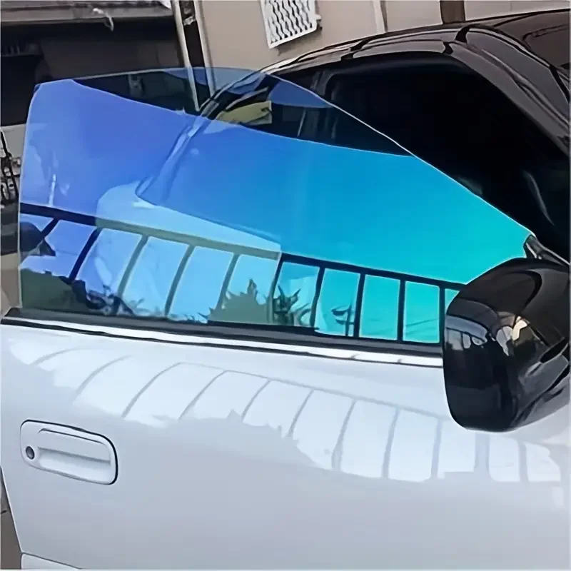 

50x600cm VLT70% high-quality Korean material HD car side window chameleon film blue change protection sticker skin